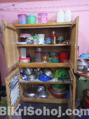 Kitchen Rack বা মিক্সেব নিম কাঠের ৩.৫ বাই ৫.৫ ফিট